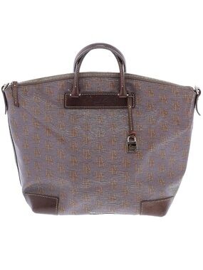 Dooney & Bourke Signature 1975 Vanessa Satchel Brown Monogram Tote Bag
